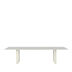 70/70 dining table 295x108 cm, Grey linoleum-Plywood-Sand