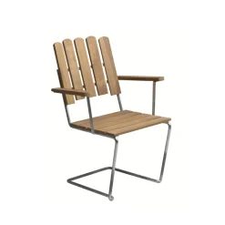 A2 armchair, Teak-hot-dip galvanized stand