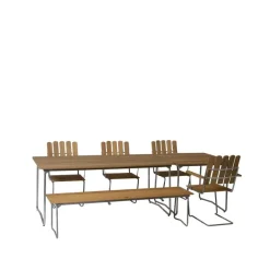 A2 armchair, Teak-hot-dip galvanized stand