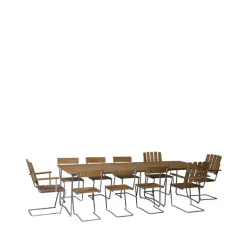 A2 armchair, Teak-hot-dip galvanized stand