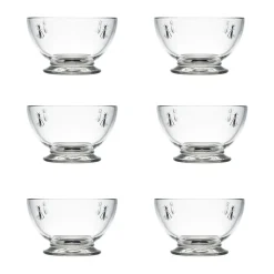 Abeille glass bowl 60 cl 6-pack, Clear