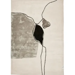 Abstract rug 250x350 cm, Ivory