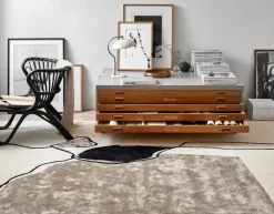 Abstract rug 250x350 cm, Ivory