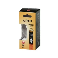 Airam Filament LED-normal light source, Clear-4 filament-dimmable e27-8w