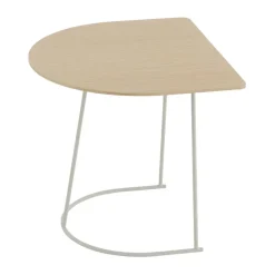 Airy sofa table half size, Lacquered oak veneer-off white