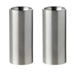 AJ cylinda-line salt- and papper set, Stainless steel