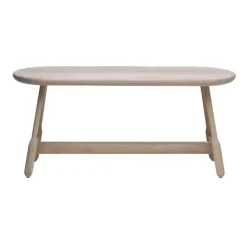 Albert bench 160 cm, White-oiled oak