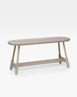 Albert bench 160 cm, White-oiled oak