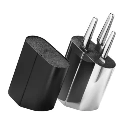 Alfredo knife block, Stainless steel-silver