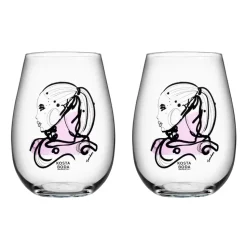 All about you glass 57 cl 2-pack, love you (pink)