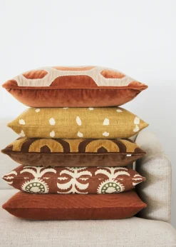 Alok cushion cover 50x50 cm, Terracotta-cactus green