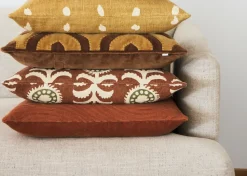Alok cushion cover 50x50 cm, Terracotta-cactus green