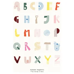 Alphabet Spaghetti ENG Multi-colour poster , 50x70 cm