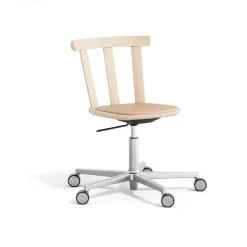 Alt chair swivel base upholstered seat birch, Elmoveget 22011-light matt lacquer