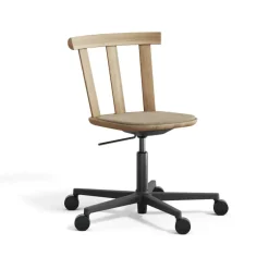 Alt chair swivel base upholstered seat oak, Hallingdal 65-220-natural oil