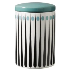 Amanda jar, white-aqua 15 cm