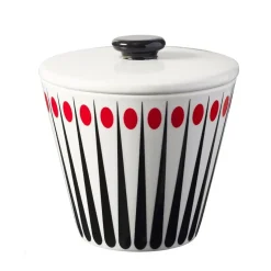 Amanda sugar bowl, white-tomato (red)