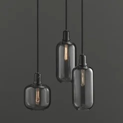 Amp lamp large, grey-black