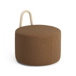 Amstelle pouf medium with wheel box natural lacquer, Main Line Flax 15