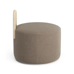 Amstelle pouf medium with wheel box natural lacquer, Main Line Flax 23