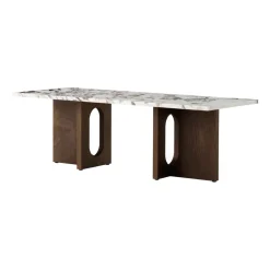 Androgyne lounge table, Dark st. oak-Calacatta viola