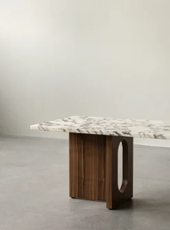 Androgyne lounge table, Dark st. oak-Calacatta viola
