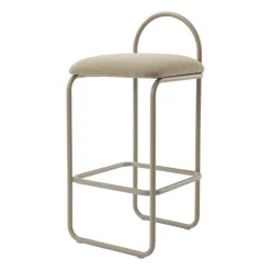 Angui bar stool bouclé, Taupe
