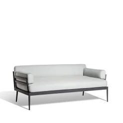Anholt sofa, Sunbrella Natté Grey Storm-dark grey aluminium frame