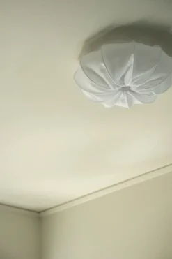 Anna ceiling lamp linen Ø40 cm, White