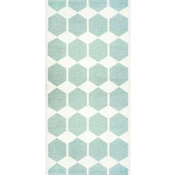 Anna rug aqua, 70x140 cm