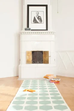 Anna rug aqua, 70x140 cm