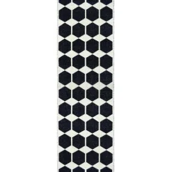 Anna rug black, 70x200 cm