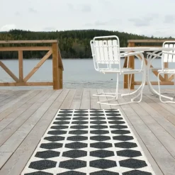 Anna rug black, 70x200 cm