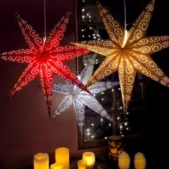 Antique advent star 60 cm, gold