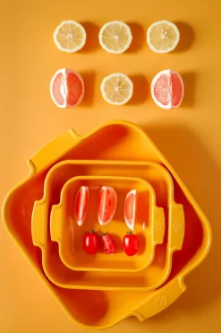 Appolia ceramic dish 29.5x36 cm, Saffron yellow
