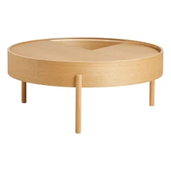 Arc coffee table 89 cm, Oiled oak