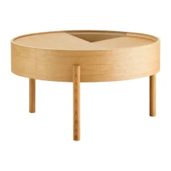 Arc coffee tableØ66 cm, Oiled oak