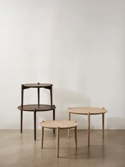 Aria coffee table, Dark oak, Ø60x37 cm
