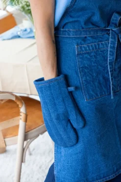 Aron denim apron 70x90 cm, Blue