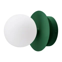 Art Deco IP44 wall lamp/ceiling lamp, Green-White