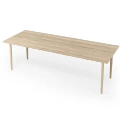 Arv dining table 90x240 cm, White oiled oak