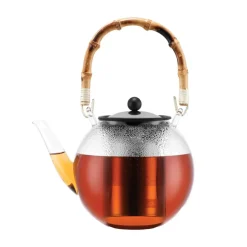 Assam teapot with bamboo handle 1 l, Clear