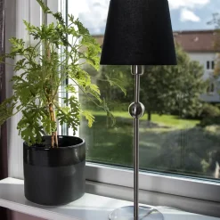 Astrid lamp base, brushed chrome