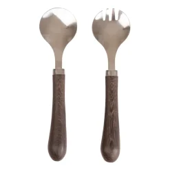Astrid salad set, Brown-silver