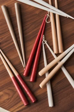 Atmosphere long candle 4 pack 32 cm, Taupe
