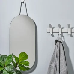 A-Wall Mirror, Soft grey, large