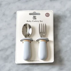 Baby cutlery set 2 pieces, Glacier grey