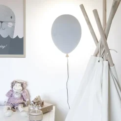 Balloon wall lamp, grey-ash