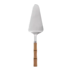 Bamboo shape cake server 25 cm, Light wood laminated
