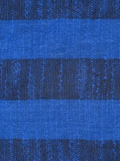 Band throw 160x200 cm, Blue & Black